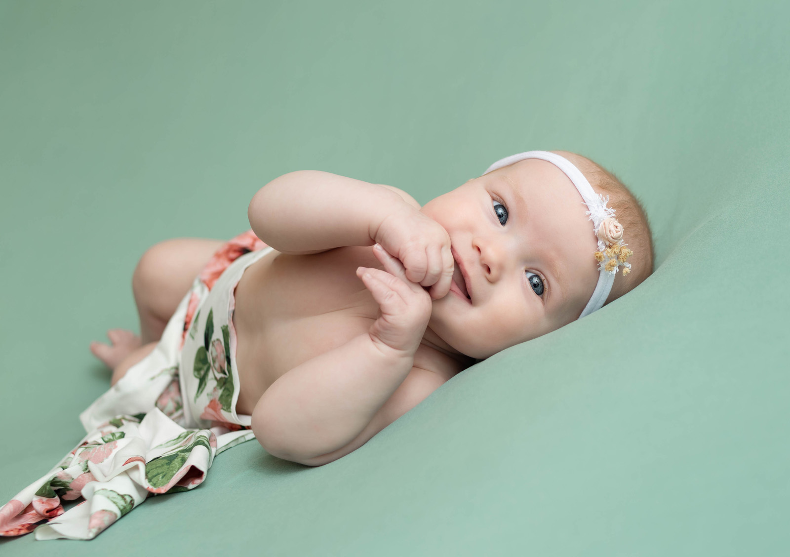 3-Month-Old-Carrie-Pfister-02 Baby milestone sessions with 3 month old baby girl