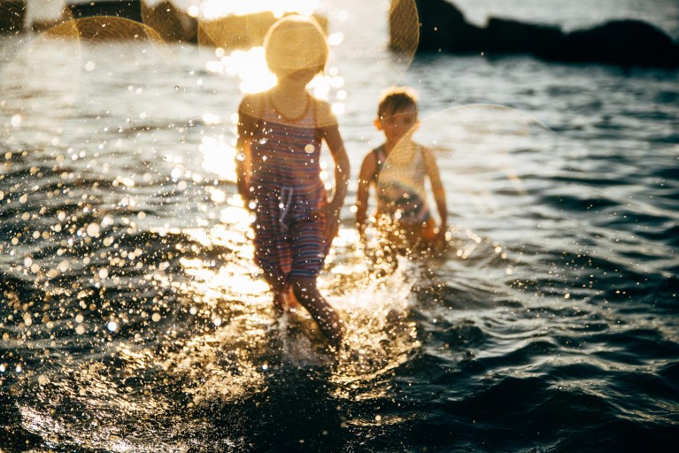 Blurred photo of children, letting go of perfectionism in art