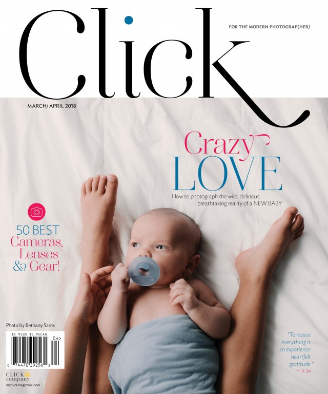 cover of Click photography magazine, March/April 2018