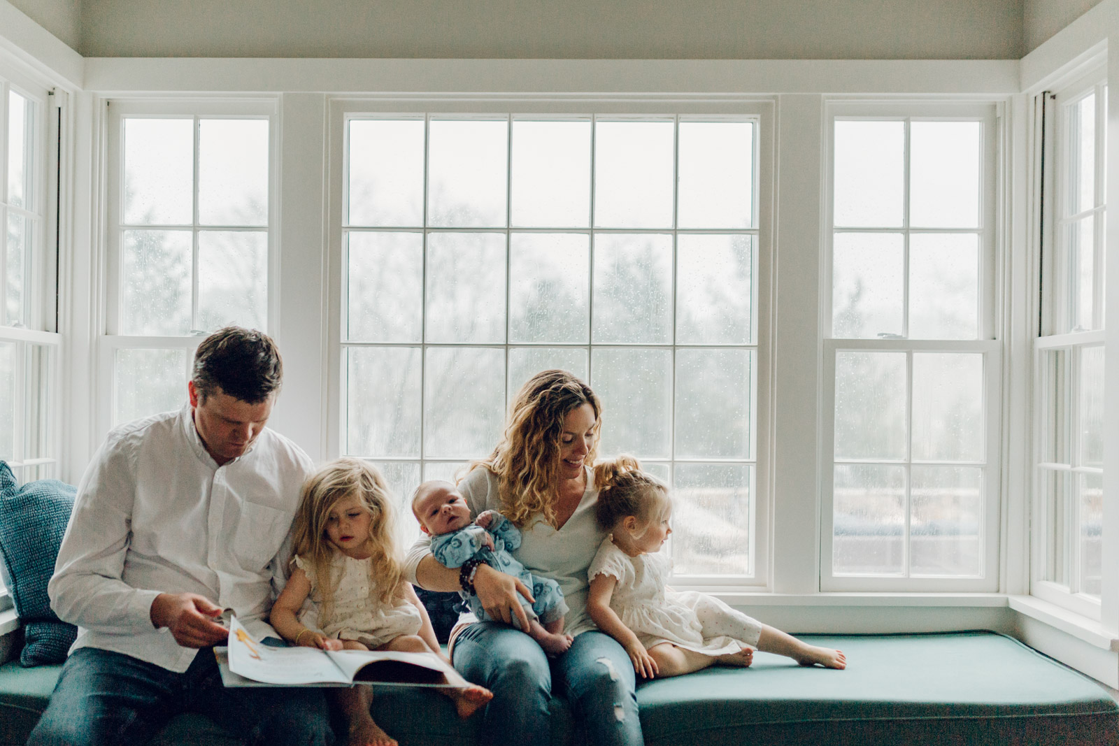 A lifestyle family photo at home