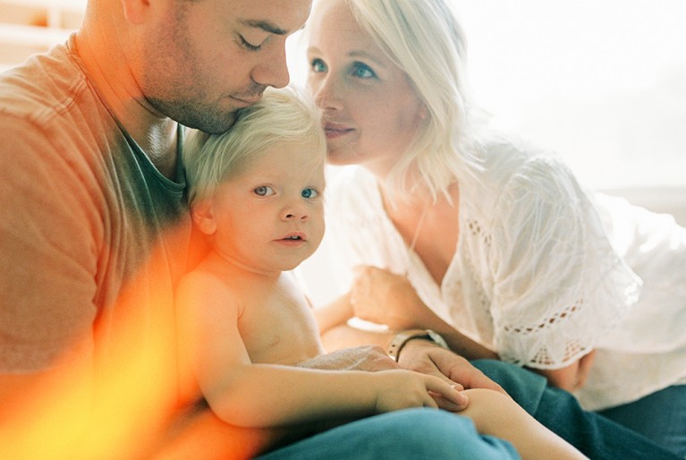 Family picture with film photography