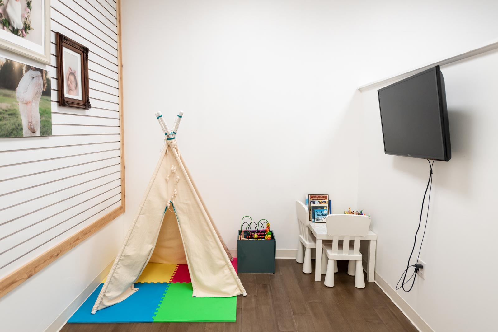 Finished Studio In Tampa Newborn Photography Studio-25 Photo studio design - kids area