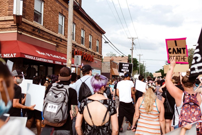 Photo of George Floyd protests in Minneapolis, MN