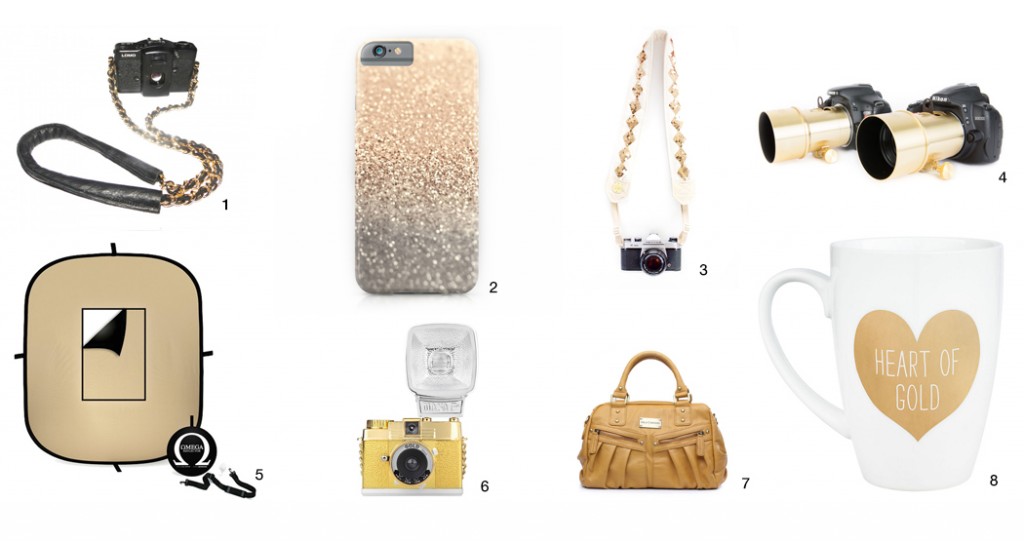Gold mine: Cameras and accessories in rich gold tones