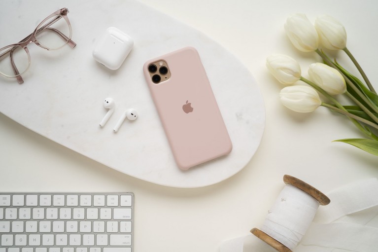 iphone 11 flat lay