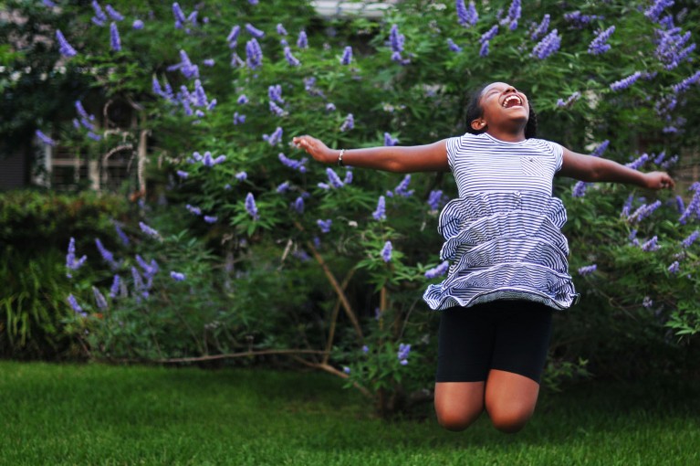 The importance of creativity, girl jumping