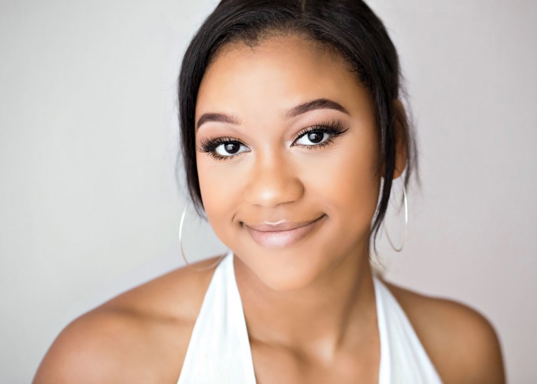 creative headshot of a woman's face