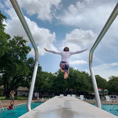 smartphone 365 project, photo of boy jumping off diving board