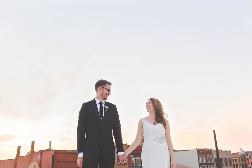 portrait of a bride and groom by Erin Schmidt