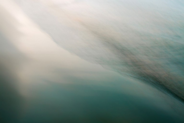 Photo of waves taken with intentional camera blur