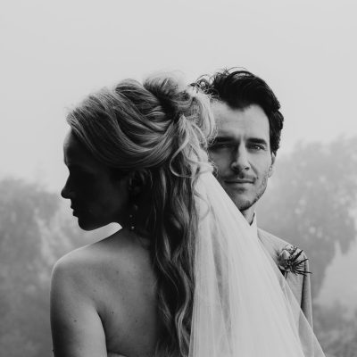 Portrait of bride and groom wins best wedding photo